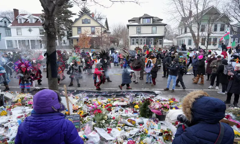 Members of Kalpulli Tlaloctecuhtli take part in an &ldquo;ICE Out of Minnesota&rdquo; rally and march in Minneapolis, Minnesota, US. &ndash; Reuters