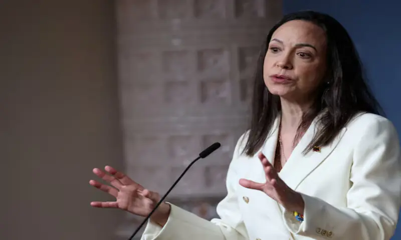 Nobel Peace Prize laureate and Venezuelan opposition leader Maria Corina Machado. &ndash; Reuters