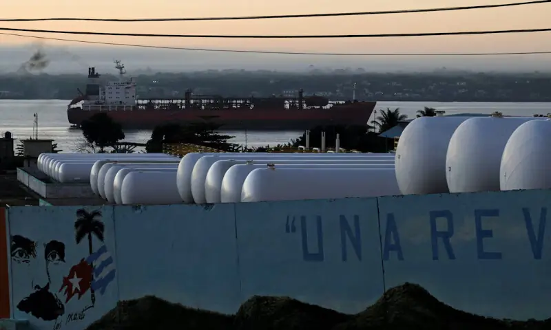 Cuban-flagged tanker Pastorita anchors near the Matanzas terminal in Matanzas, Cuba. &ndash; Reuters