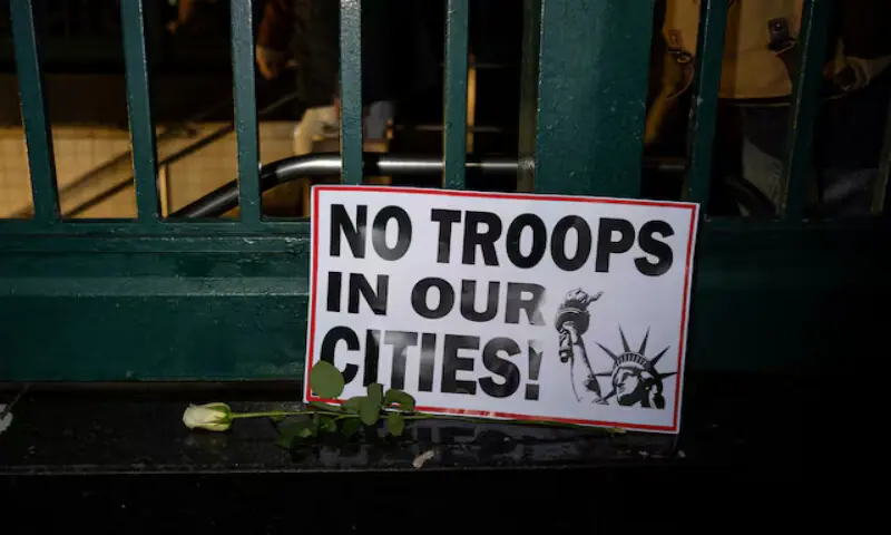 People protest in New York against the ICE after a US immigration agent shot and killed 37-year-old Renee Nicole Good in her car in Minneapolis. &ndash; Reuters