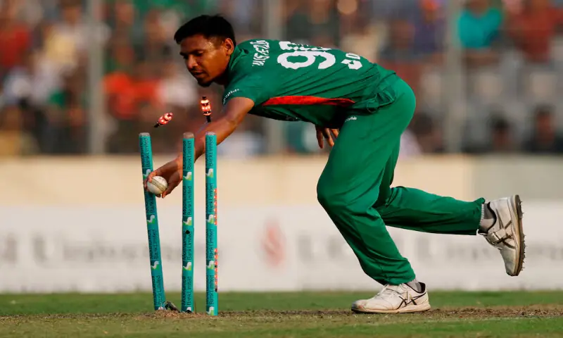 Bangladesh&rsquo;s Mustafizur Rahman in action. &ndash; Reuters file