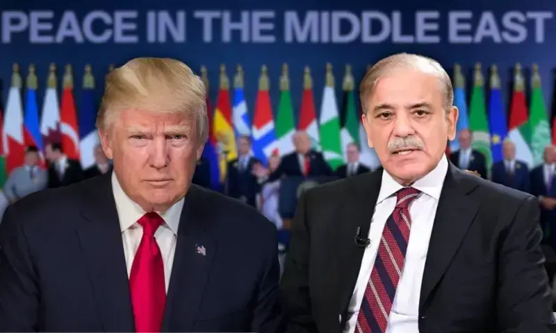 US President Donald Trump and Prime Minister Shehbaz Sharif.