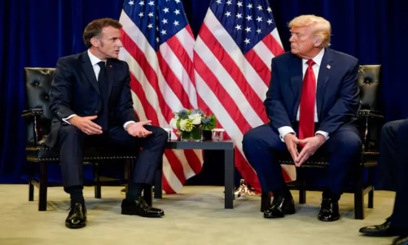 US President Donald Trump meets with French President Emmanuel Macron during the 80th United Nations General Assembly, in New York City, New York, US. &ndash; Reuters