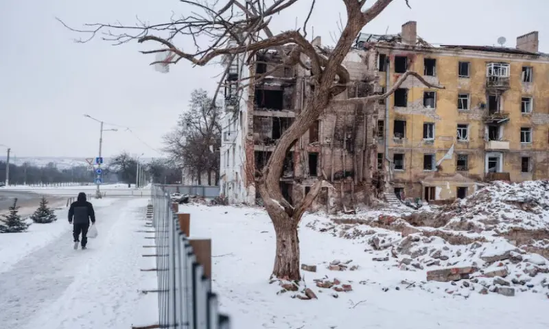 A resident walks next to an apartment building hit by a Russian military strike in Kramatorsk, amid Russia’s attack on Ukraine, in the Donetsk region, Ukraine, on January 22, 2026. Reuters A resident walks next to an apartment building hit by a Russian military strike in Kramatorsk, amid Russia’s attack on Ukraine, in the Donetsk region, Ukraine, on January 22, 2026. Reuters
