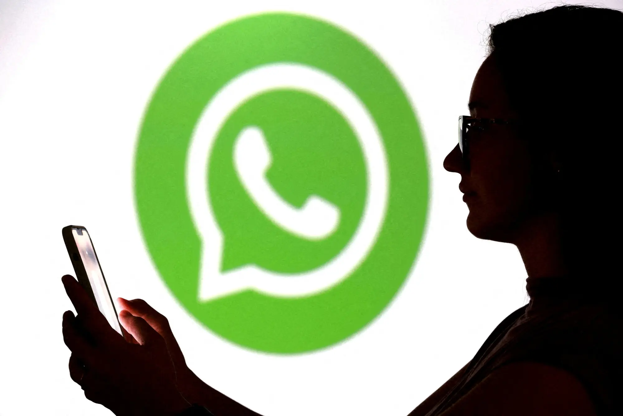 WhatsApp logo. &ndash; Reuters