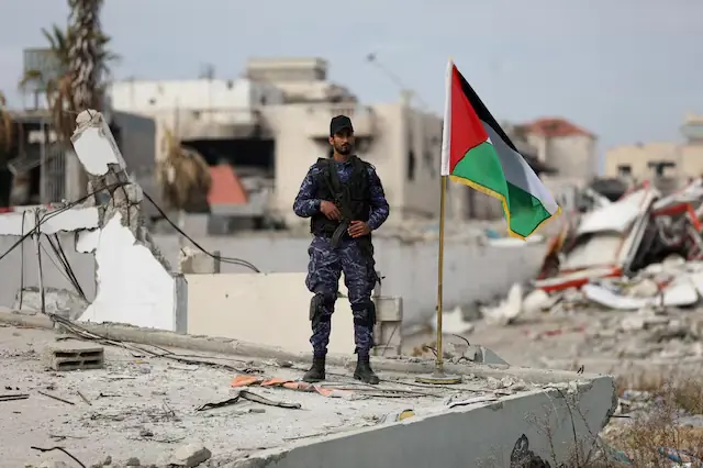Palestinian Hamas policeman. &ndash; Reuters