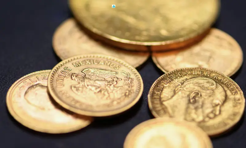 Gold coins are pictured at the local shop of goldsmith Axel Harbaum-Neuhaus in Bonn, Germany. &ndash; Reuters