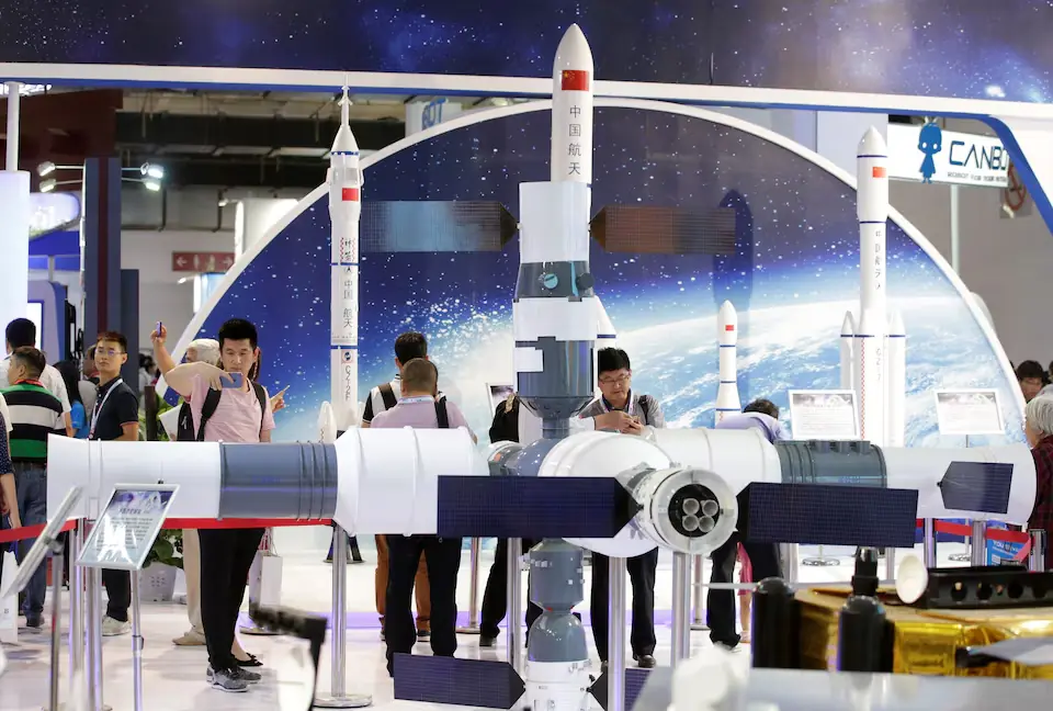 China Aerospace Science and Technology Corporation at China Beijing International High-tech Expo. &ndash; Reuters