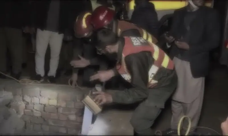 Rescue officials say the bodies of the victims were found. Screengrab/Aaj TV