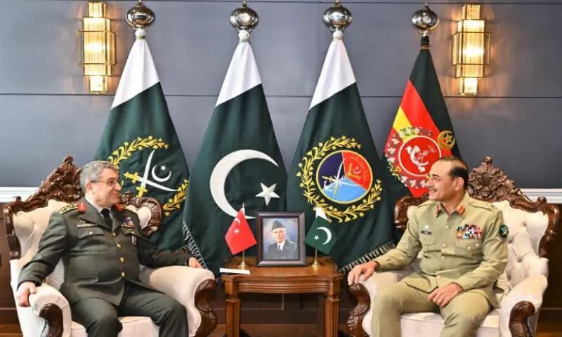 General Selcuk Bayraktaroglu meets Field Marshal Syed Asim Munir on Friday. ISPR