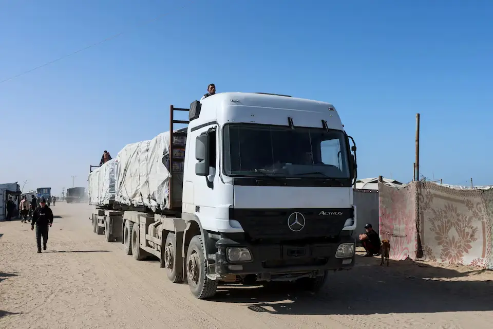 An aid truck for Gaza. – Reuters An aid truck for Gaza. – Reuters