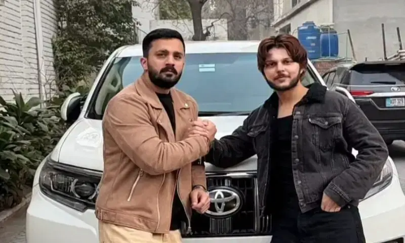 TikToker Rajab Butt and Nadeem Mubarak. Screengrab/social media