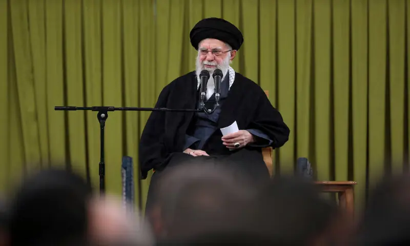 Iran&rsquo;s Supreme Leader Ayatollah Ali Khamenei speaks during a meeting in Tehran, Iran. &ndash; Reuters