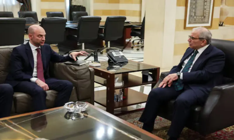 French Minister for Europe and Foreign Affairs Jean-Noel Barrot meets with Lebanon&rsquo;s Prime Minister Nawaf Salam, in Beirut, Lebanon. &ndash; Reuters