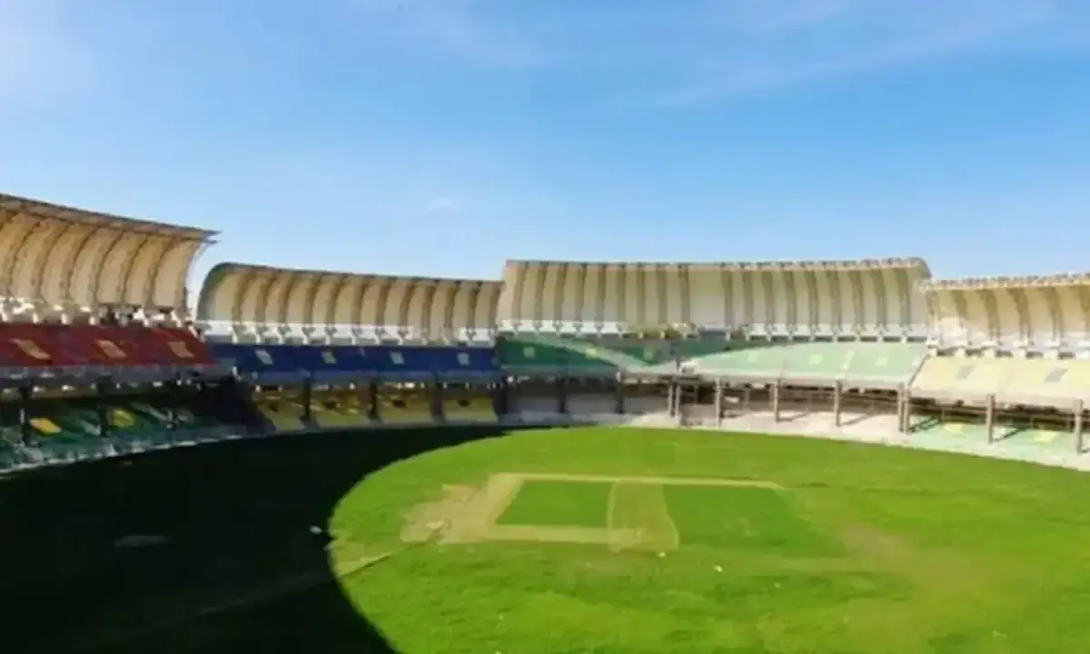 A view of the Peshawar cricket stadium. Photo via Facebook@PtvSportsofficial2