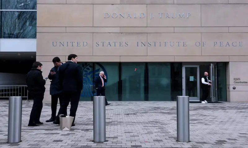 The US Institute of Peace building prepares to host President Donald Trump&rsquo;s first Board of Peace meeting in Washington, DC. &ndash; Reuters
