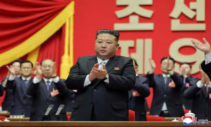 North Korean leader Kim Jong Un applauds as he attends the Ninth Congress of the Workers’ Party of Korea (WPK) where he was re-elected as general secretary, in Pyongyang, North Korea. – Reuters North Korean leader Kim Jong Un applauds as he attends the Ninth Congress of the Workers’ Party of Korea (WPK) where he was re-elected as general secretary, in Pyongyang, North Korea. – Reuters