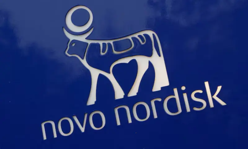 The logo of pharmaceutical company Novo Nordisk is displayed in front of its offices in Bagsvaerd, on the outskirts of Copenhagen, Denmark. &ndash; Reuters