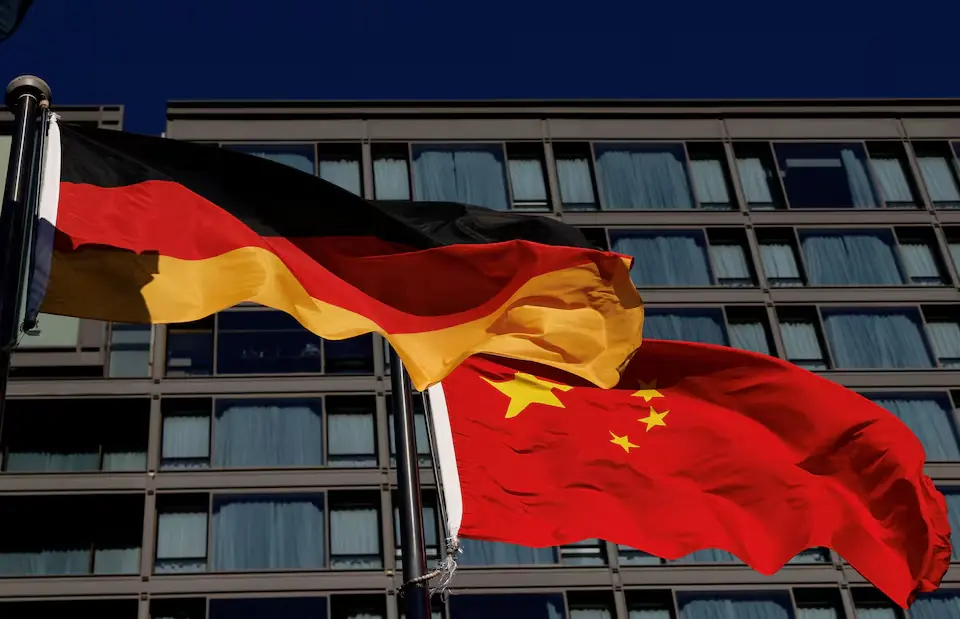 German and Chinese national flags. – Reuters German and Chinese national flags. – Reuters