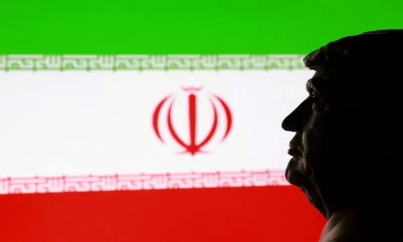 A 3D printed miniature of U.S. President Donald Trump and the Iranian flag are seen in this illustration taken January 9, 2026. Reuters