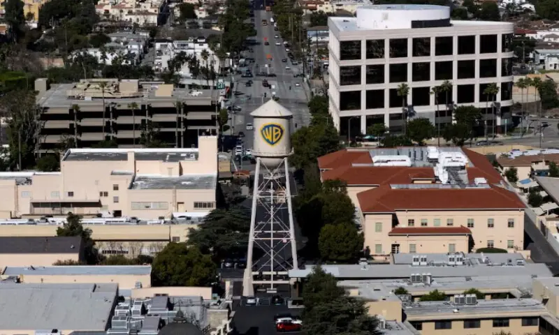 A drone view shows the Warner Bros studio lot in Burbank, California, U.S., on January 20, 2026. Reuters file