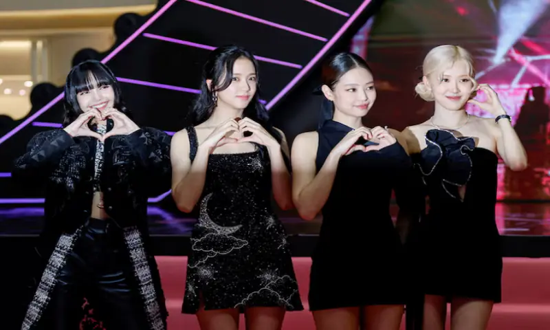 Lisa, Rose, Jisoo and Jennie from the K-pop girl group BLACKPINK pose at the premiere of their world tour film &lsquo;Born Pink&rsquo;, marking the group&rsquo;s eighth anniversary, in Seoul, South Korea. &ndash; Reuters