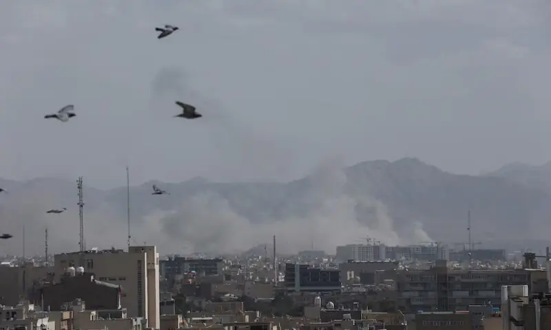 Smoke rises following an explosion in Tehran, Iran, on Saturday. – Reuters Smoke rises following an explosion in Tehran, Iran, on Saturday. – Reuters