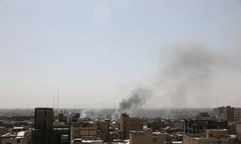Smoke rises following an explosion in Tehran. - Reuters