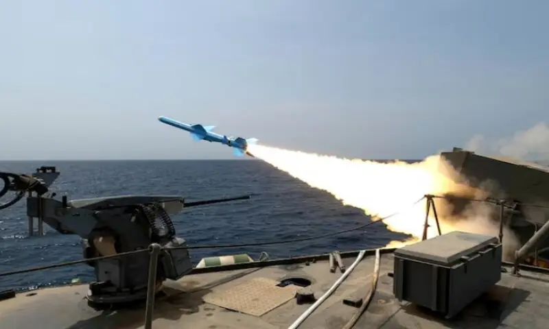 An Iranian missile is launched during a military exercise in an undisclosed location in Iran, on August 20, 2025. Reuters file