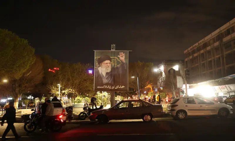 A banner of Iran&rsquo;s Supreme Leader Ayatollah Ali Khamenei on a street in Tehran, Iran. &ndash; Reuters