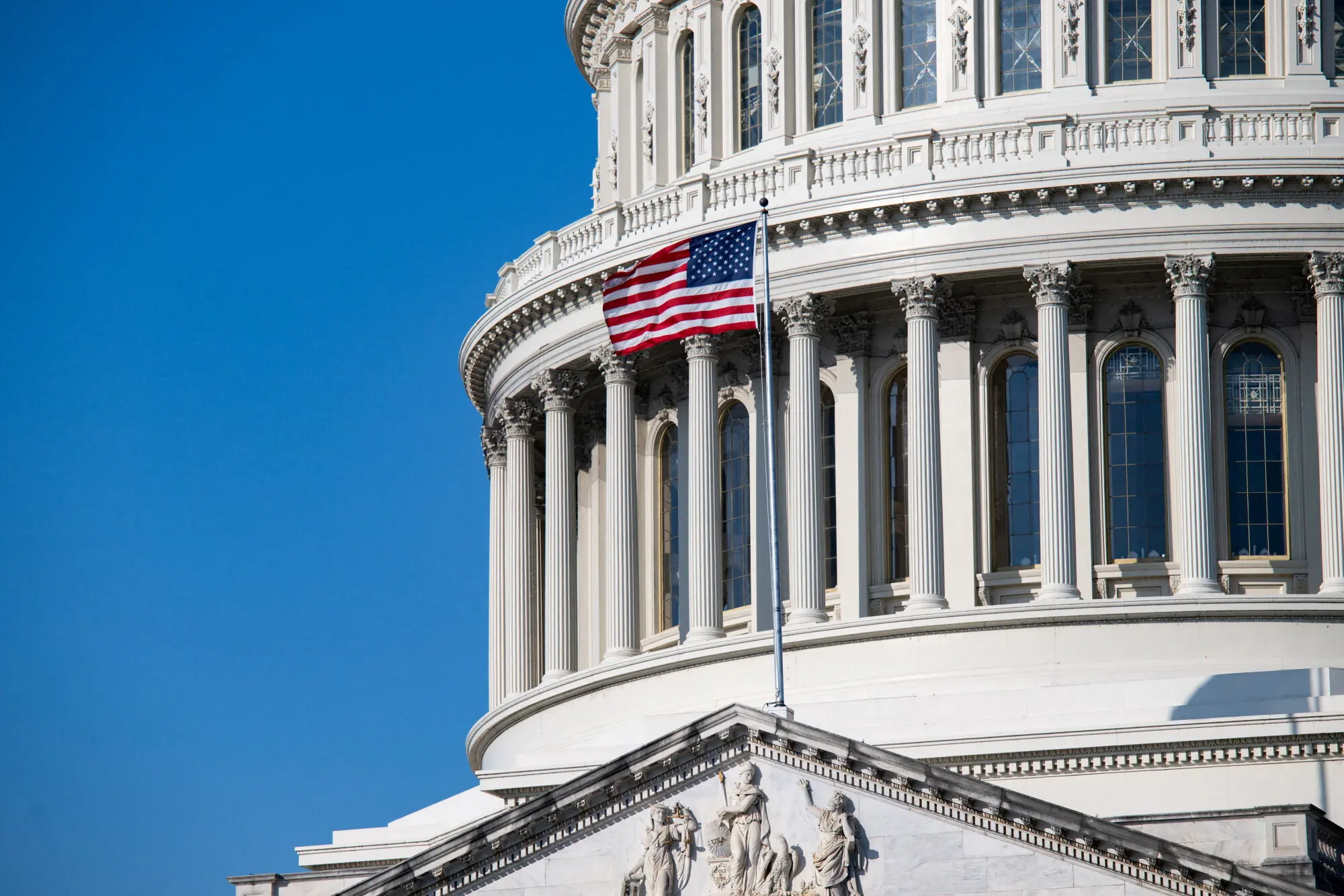The American flag waves from the U.S. Capitol after the United States and Israel-led attacks on Iran, in Washington, D.C., U.S. &ndash; Reuters