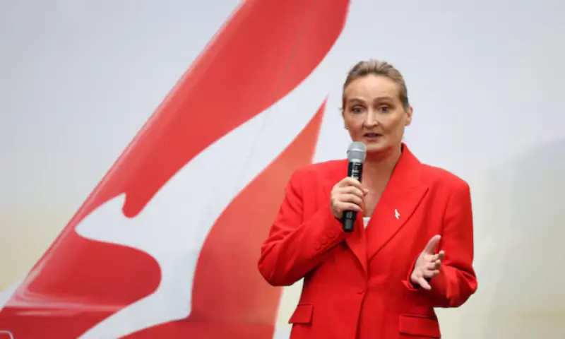 Qantas Group’s Chief Executive Officer Vanessa Hudson speaks during the company’s half-year financial results press conference in Sydney, Australia. – Reuters Qantas Group’s Chief Executive Officer Vanessa Hudson speaks during the company’s half-year financial results press conference in Sydney, Australia. – Reuters
