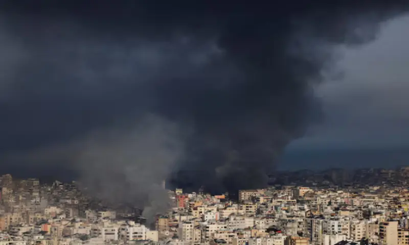 Smoke rises after an Israeli strike on Beirut&rsquo;s southern suburbs, following an escalation between Hezbollah and Israel amid the U.S.-Israeli conflict with Iran, Lebanon. &ndash; Reuters