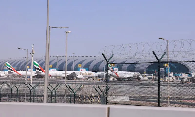 Planes are parked at Terminal 3 of the Dubai International Airport in Dubai. – Reuters Planes are parked at Terminal 3 of the Dubai International Airport in Dubai. – Reuters