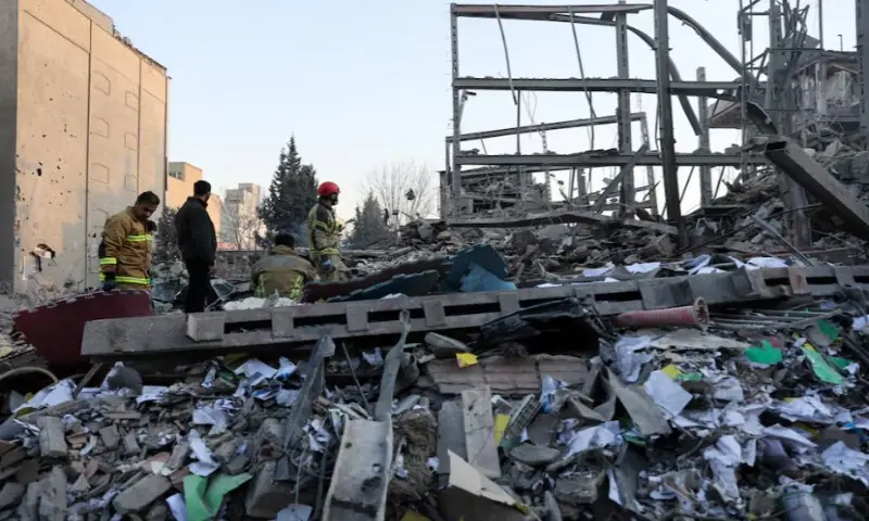 Firefighters work following an Israeli and U.S. strike on a police station, amid the U.S.-Israel conflict with Iran, in Tehran, Iran, on March 2, 2026. Reuters Firefighters work following an Israeli and U.S. strike on a police station, amid the U.S.-Israel conflict with Iran, in Tehran, Iran, on March 2, 2026. Reuters