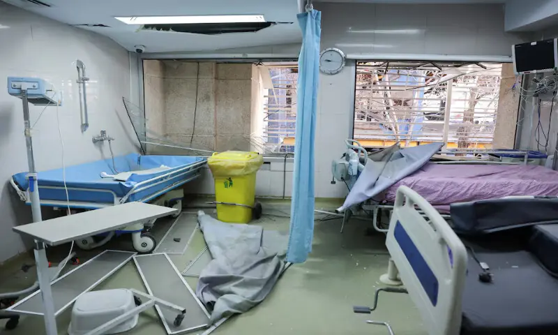 A view of debris following an Israeli and US strike on Motahari Hospital in Tehran, Iran. &ndash; Reuters
