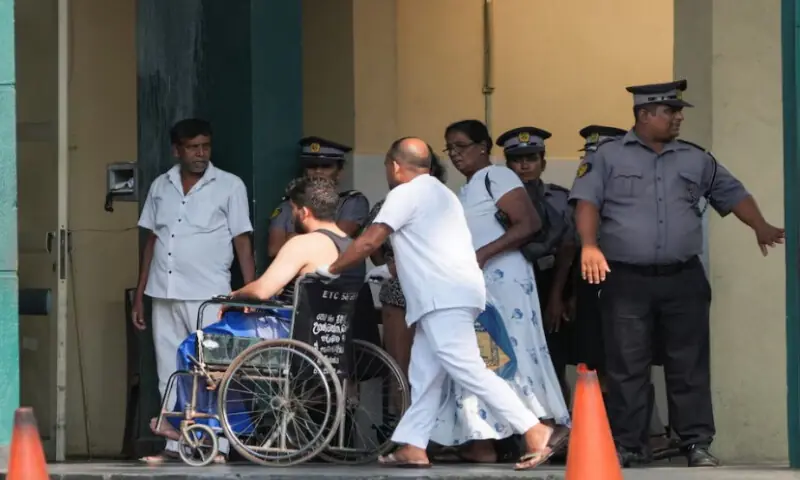 An injured person moves on a wheelchair at the National Hospital Galle where he will receive treatment after a submarine attack on the Iranian military ship, Iris Dena, off Sri Lanka, in Galle, Sri Lanka, on March 4, 2026. Reuters An injured person moves on a wheelchair at the National Hospital Galle where he will receive treatment after a submarine attack on the Iranian military ship, Iris Dena, off Sri Lanka, in Galle, Sri Lanka, on March 4, 2026. Reuters