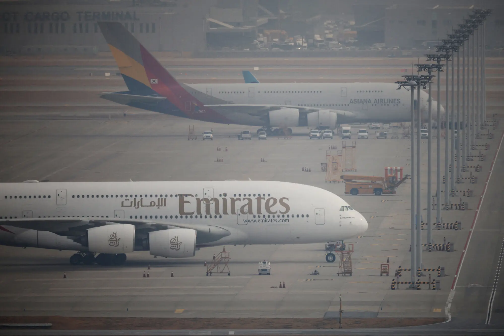 Emirates Airbus A380 aircraft. Reuters
