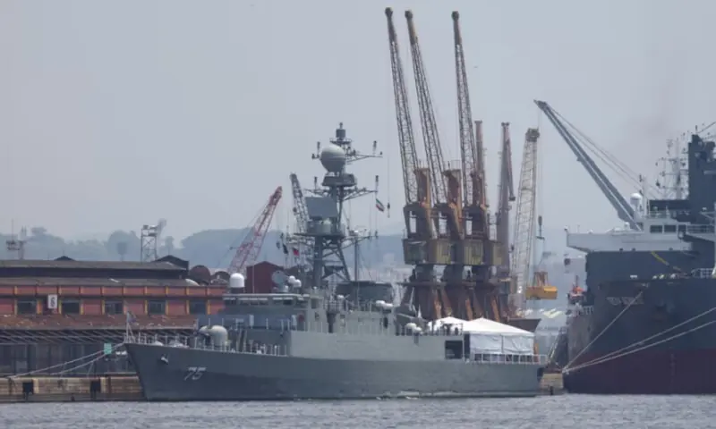Iranian military ship Iris Dena is pictured berthed in Rio de Janeiro&rsquo;s port, Brazil, on February 28, 2023. Reuters file