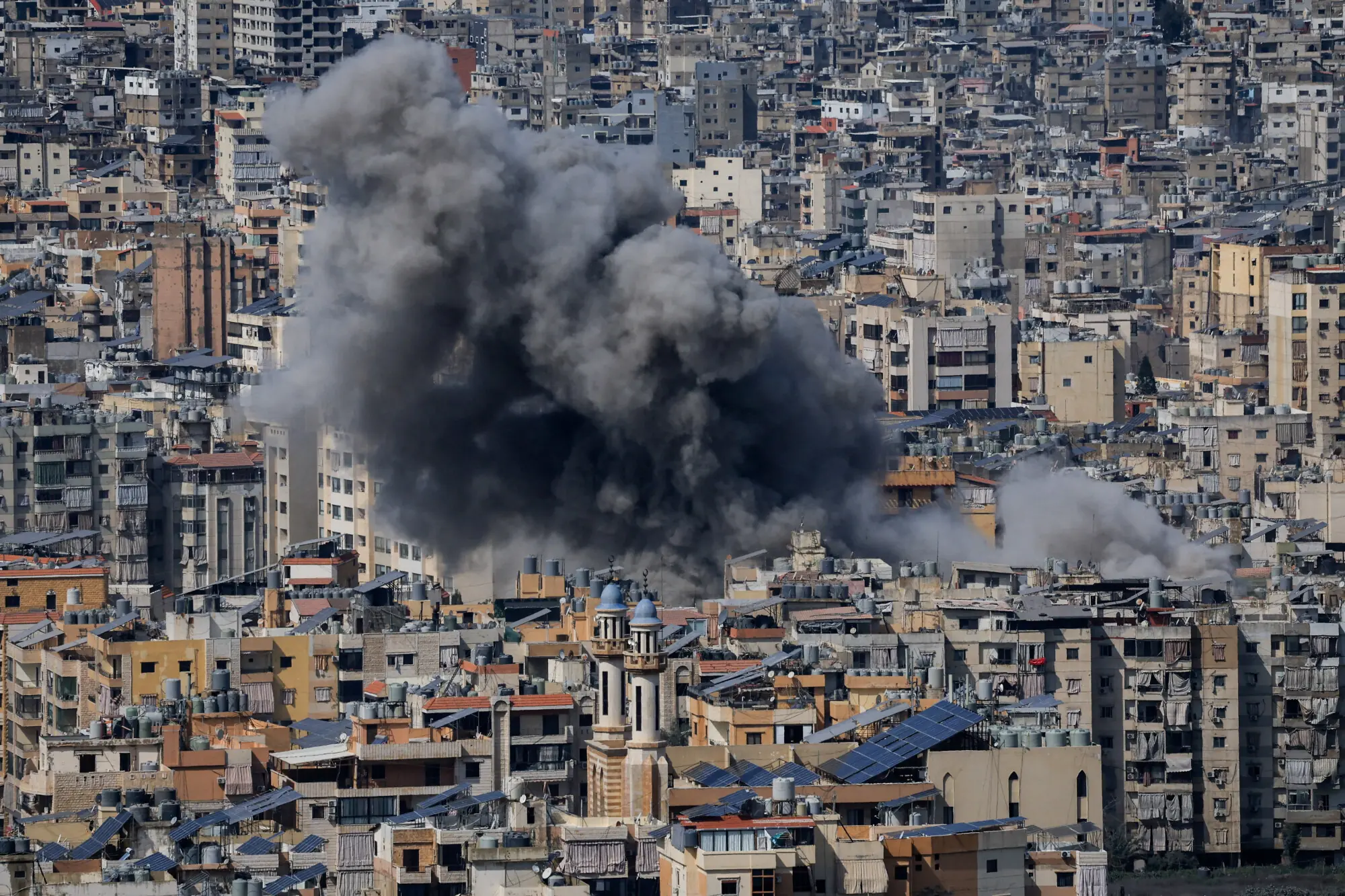 Smoke rises after an Israeli strike on Beirut&rsquo;s southern suburbs, following an escalation between Hezbollah and Israel amid the U.S.-Israeli conflict with Iran, Lebanon. &ndash; Reuters