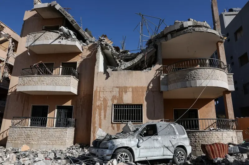 The aftermath of an Israeli strike in Riyak, Bekaa Valley, Lebanon. – Reuters The aftermath of an Israeli strike in Riyak, Bekaa Valley, Lebanon. – Reuters