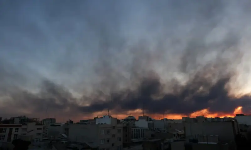 Smoke rises following an explosion, after Israel and the U.S. launched strikes on Iran, in Tehran, Iran, on March 3, 2026. Reuters file