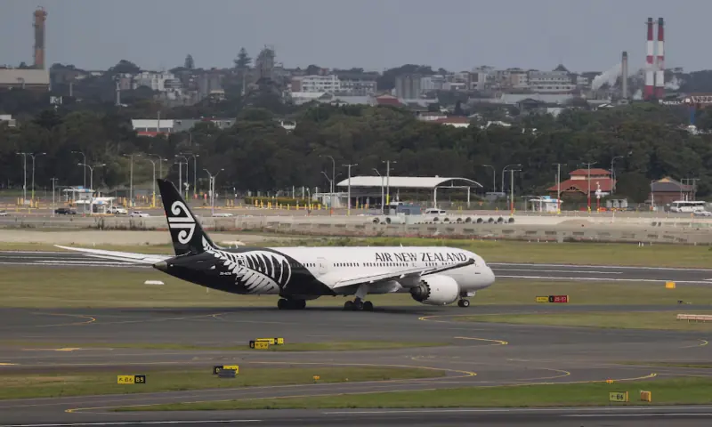 An Air New Zealand plane is seen taxiing from the international terminal at Sydney Airport, in Sydney, Australia. &ndash; Reuters