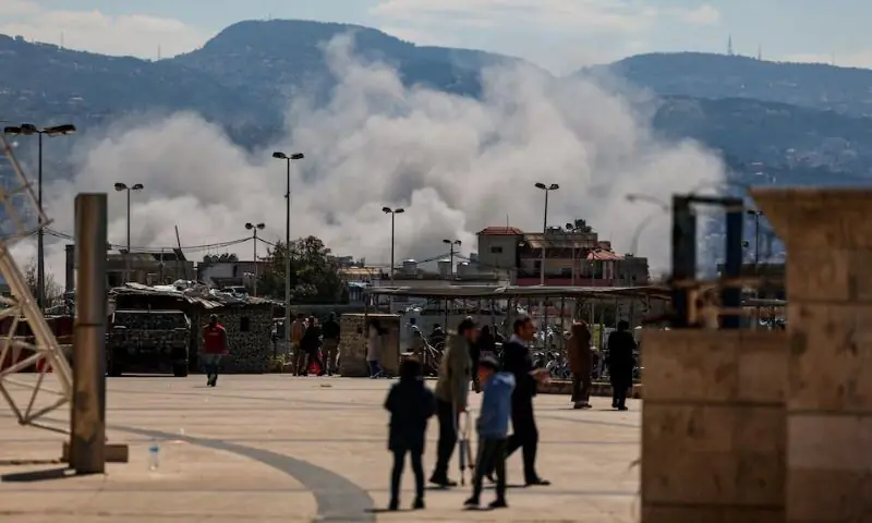 Smoke rises after an Israeli strike, following an escalation between Hezbollah and Israel amid the U.S.-Israeli conflict with Iran, in Beirut. &ndash; Reuters