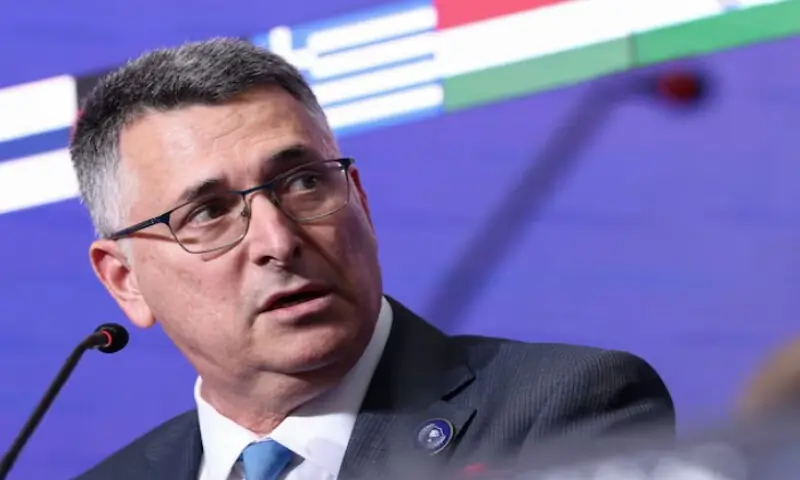 Israeli Foreign Minister Gideon Saar attends the inaugural Board of Peace meeting at the U.S. Institute of Peace in Washington, D.C., U.S., on February 19, 2026. Reuters file