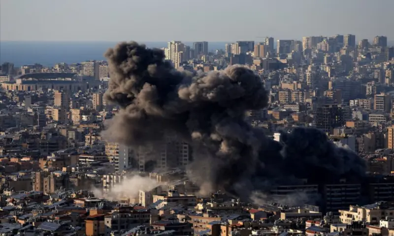Smoke rises after an Israeli strike on Beirut&rsquo;s southern suburbs, following an escalation between Hezbollah and Israel amid the U.S.-Israeli conflict with Iran, on March 10, 2026. Reuters