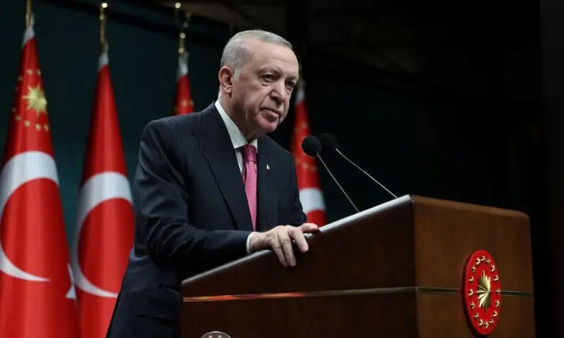 Turkey&rsquo;s President Tayyip Erdogan speaks after a cabinet meeting in Ankara. &ndash; Reuters