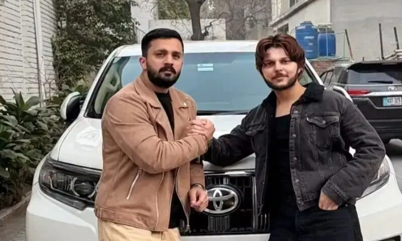 TikToker Rajab Butt and Nadeem Mubarak. Screengrab/social media