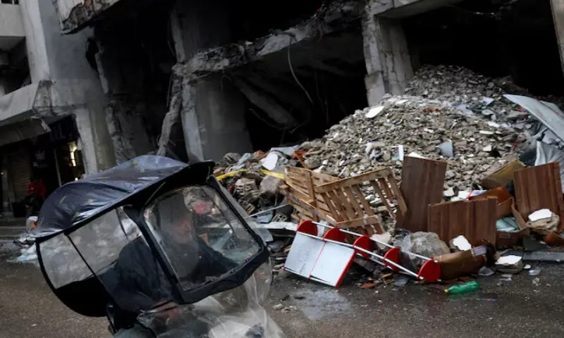 A man rides a scooter next to a damaged building in the aftermath of an Israeli strike in central Beirut, Lebanon. – Reuters A man rides a scooter next to a damaged building in the aftermath of an Israeli strike in central Beirut, Lebanon. – Reuters