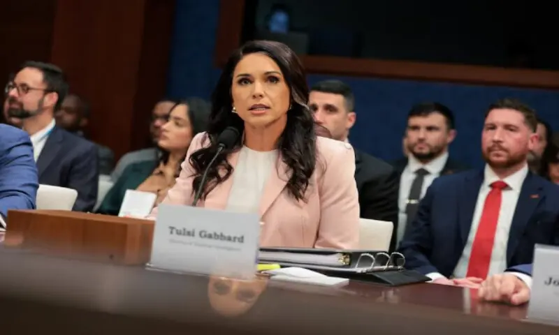 Director of National Intelligence Tulsi Gabbard testifies before a U.S. House Intelligence Committee hearing on worldwide threats, on Capitol Hill in Washington, D.C., U.S., on March 19, 2026. Reuters